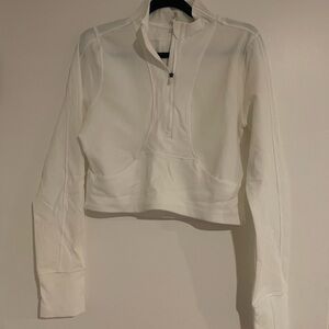 90 degree white crop top